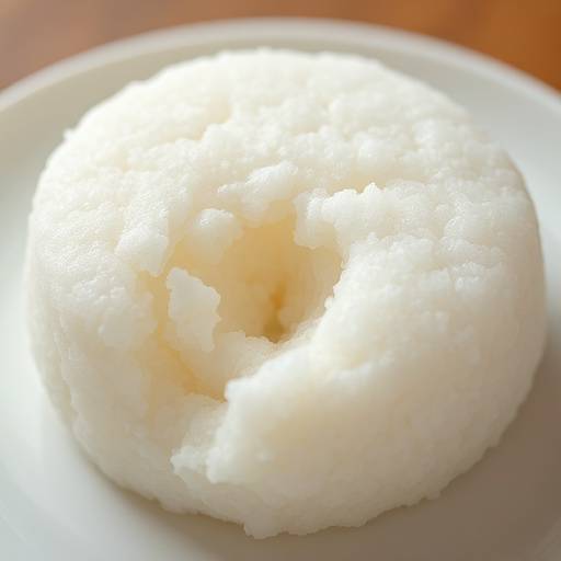 Bolo de arroz com textura fofa e sabor suave.