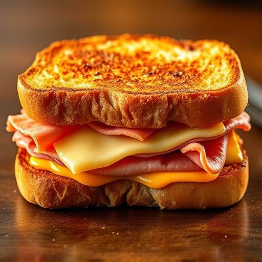 Tosta mista com pão estaladiäo.